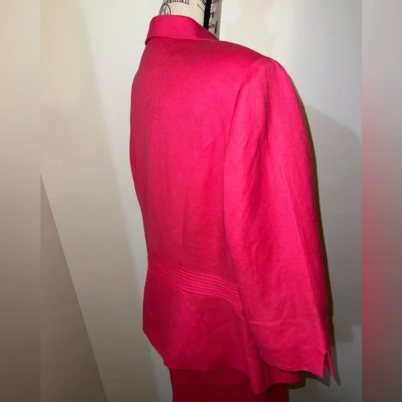 Jessica Howard Petite 2-Piece Pink Dress Set/Linen Blend/Size 16P - Picture 7 of 14